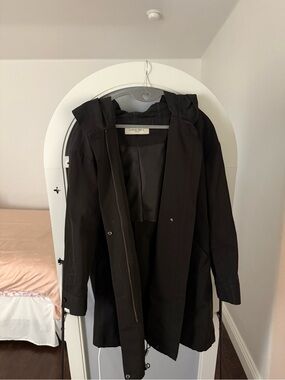 Scène Deux Paris Black Hooded Utility Coat | Size M | Japanese Designer Jacket